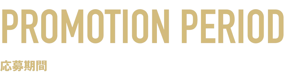 PROMOTION PERIOD 応募期間